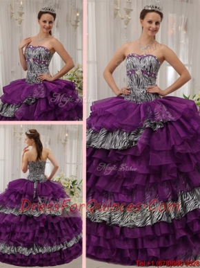 Pretty New Sweetheart Beading Quinceanera Dresses in Purple