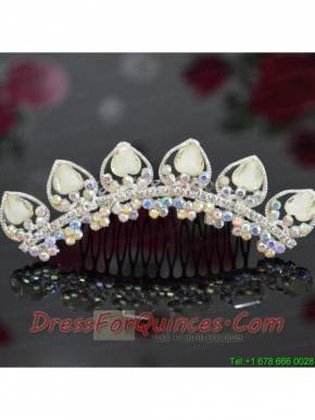 Custom Made Tiara With Beaded and Rhinestones Decorate
