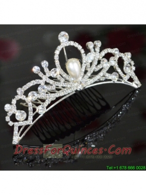 The Most Popular Tiara With Rhinestone And Imitation Pearl