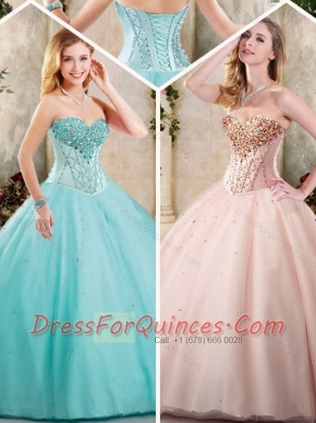 2016 Pretty Sweetheart Quinceanera Dresses with Beading