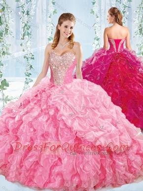 Best Selling Sweetheart 15th Birthday Dresses with Beaded Bodice and Ruffles