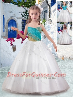 Best Ball Gown Flower Girl Dresses with Appliques and Beading