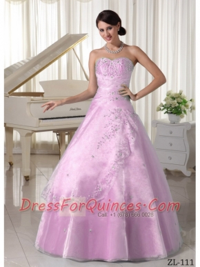Elegant And Classical Quinceanera Dress  With Appliques And Beading Over Skirt Sweetheart A-line