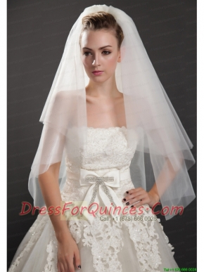 Graceful Two-tier Beautiful Organza Bridal Veil