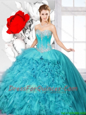 Hot Sale Ball Gown Quinceanera Gowns with Beading and Ruffles