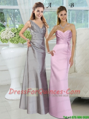 2015 Popular Floor Length Prom Dresses with Ruching
