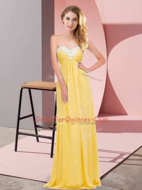 Vintage Gold Sweetheart Lace Up Ruching Sleeveless