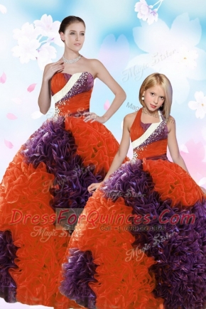 Sleeveless Lace Up Floor Length Beading and Sequins Quinceanera Dresses