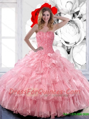 Pretty Sweetheart 2015 Quinceanera Dresses with Ruffled Layers
