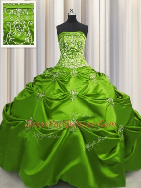 Fitting Sleeveless Lace Up Floor Length Beading and Appliques and Embroidery 15 Quinceanera Dress