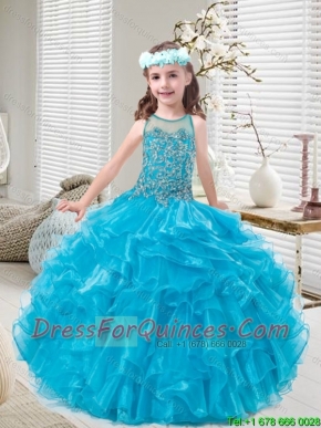 Pretty Beaded and Ruffles Mini  Quinceanera Dresses for 2016