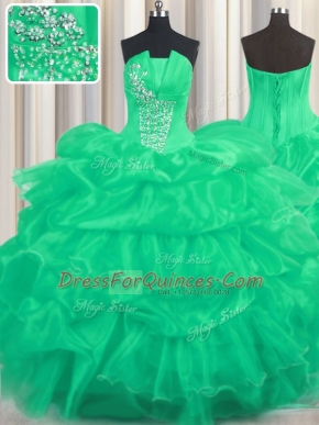 Sleeveless Lace Up Floor Length Beading and Ruffled Layers and Pick Ups Quinceanera Dresses