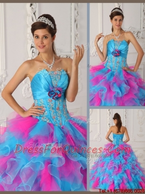 Classical Ball Gown Appliques Quinceanera Dresses in Multi Color