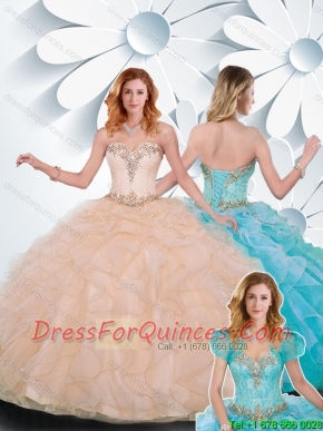 Elegant Sweetheart Quinceanera Dresses with Ruffles and Beading