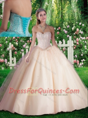 Simple Beading Quinceanera Dresses for 16 brithday Party