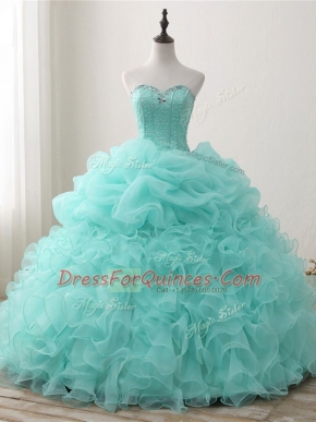 Superior Floor Length Ball Gowns Sleeveless Apple Green Quinceanera Dress Lace Up