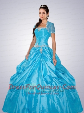 Remarkable Blue Quinceanera Dresses with Appliques For 2015