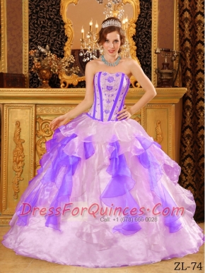 Classical Multi-Color Ball Gown Sweetheart With Organza Appliques And Ruffles Quinceanera Dresses