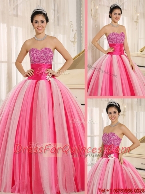Pretty Strapless Lace Up Quincanera Dresses in Multi Color