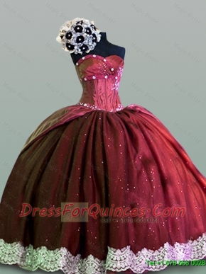 Dynamic Sweetheart Lace Quinceanera Gowns in Taffeta for 2015