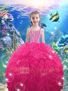 Pretty Straps Beading 2016 Adorable  Little Girl Pageant Dresses