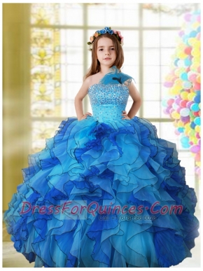 2014 Perfect For Custom Made Little Girl Pageant Dresses With Beading and Feather
