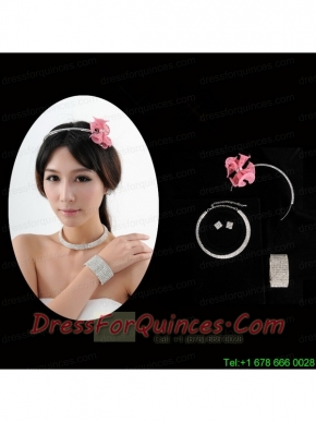 Fashion Nacklace and Headpiece Jewelry Sets in Round Shape