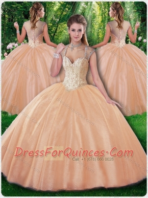 Beautiful Ball Gown Beading Sweet 16 Dresses for Fall