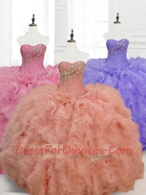 Beautiful  Ball Gown Sweetheart Quinceanera Dresses with Beading