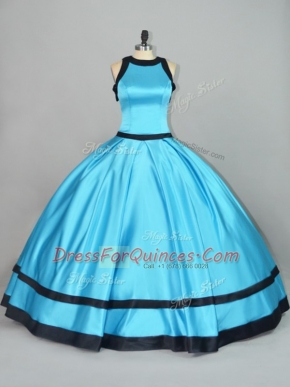 Baby Blue Quinceanera Dresses Sweet 16 and Quinceanera with Ruching Scoop Sleeveless Zipper