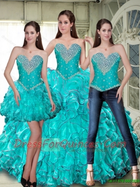 Luxurious Lace Up Custom Made Quinceanera Dresses with Beading and Ruffles