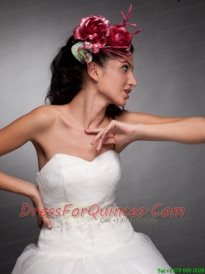 Beautiful Red Hand Made Flowers Headpieces