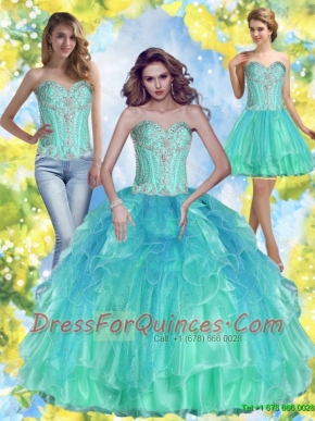 2015 Inexpensive Ball Gown Sweetheart Best Quinceanera Dresses with Beading