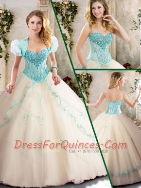 2016 Beautiful Sweetheart Quinceanera Dresses with Appliques