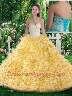 Pretty Sweetheart Quinceanera Dresses with Beading and Ruffles