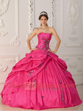 2014 Popular Coral Red Ball Gown Strapless Floor-length Cheap Quinceanera Dresses