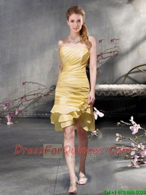 2015 Sheath Prom Dress with Asymmetric Hem