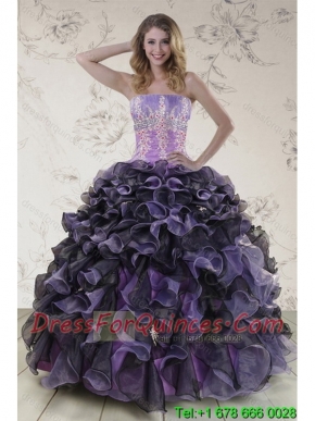 Pretty 2015 Sweet 16 Dresses with Appliques and Ruffles