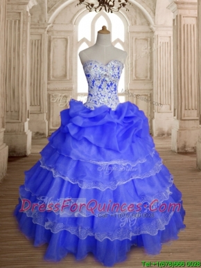 Modest Ruffled Layers and Beaded Sweet 16 Dress in Purple
