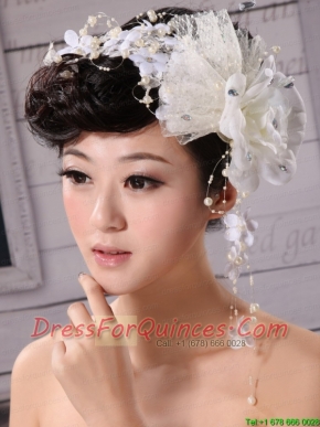 Pure Tulle and Chiffon With Imitation Pearls Fascinators