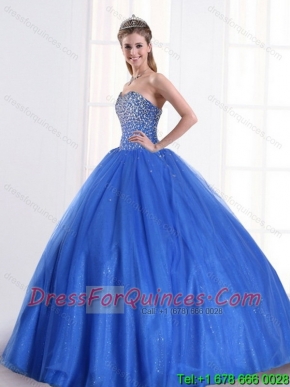 Custom Made Royal Blue 2015 Quinceanera Dress with Sweetheart