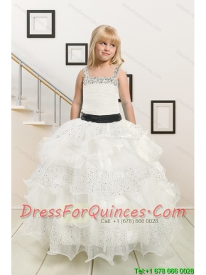 Fitting and Affordable Little Girl Pageant Dress with Beading and Ruffles