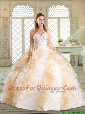 Lovely Sweetheart Quinceanera Gowns with Paillette and Ruffles