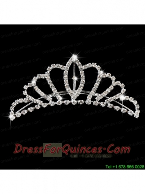 Classic Tiara Decorated With Shimmering Rhinestone