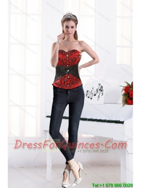 2015 Multi-color Sweetheart Beading Corset With Appliques in High Quality