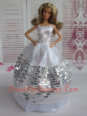 Ball Gown Party Clothes Sequins Barbie Doll Dress