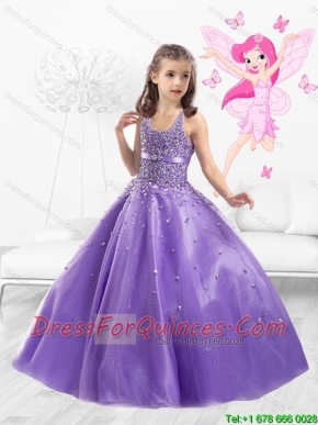 2016 Cheap Tulle Straps Mini  Quinceanera Dresses with Beading