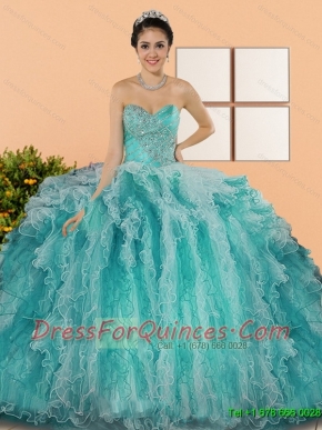 2015 Gorgeous Sweetheart Sweet 15 Dresses with Appliques and Ruffles