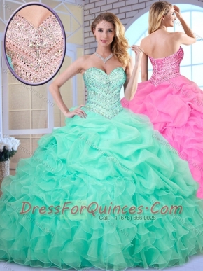 Beautiful Ball Gown Beading and Pick Ups Quinceanera Dresses