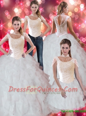 Sophisticated Ruffles and Beaded Quinceanera Dresses for 2015